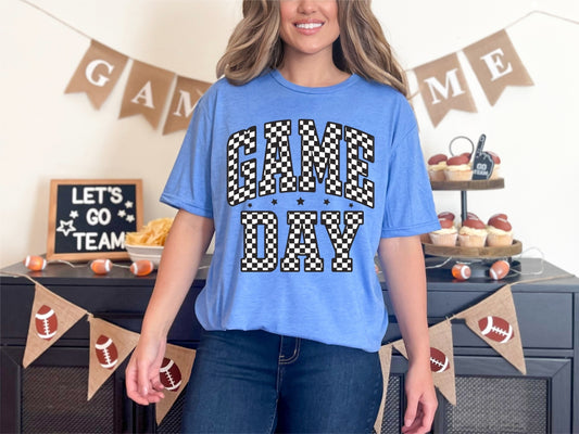 Checkered Game Day - Blue
