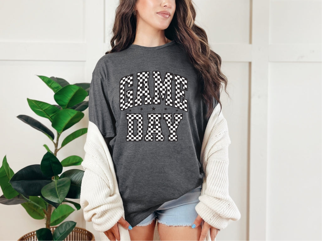 Checkered Game Day - Grey