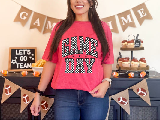 Checkered Game Day - Red