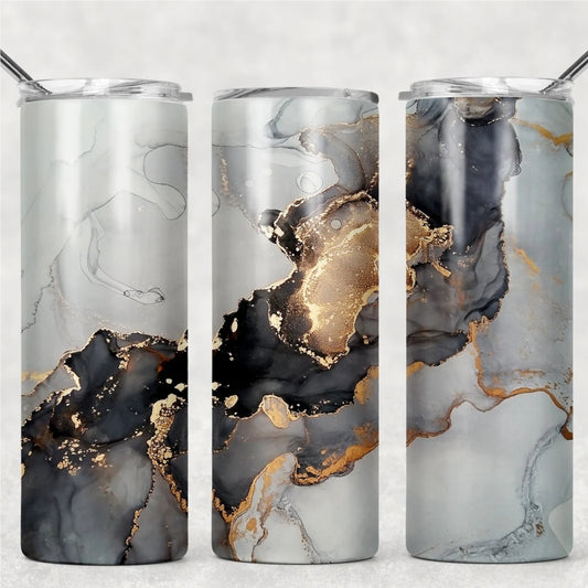 Black Marble Tumbler