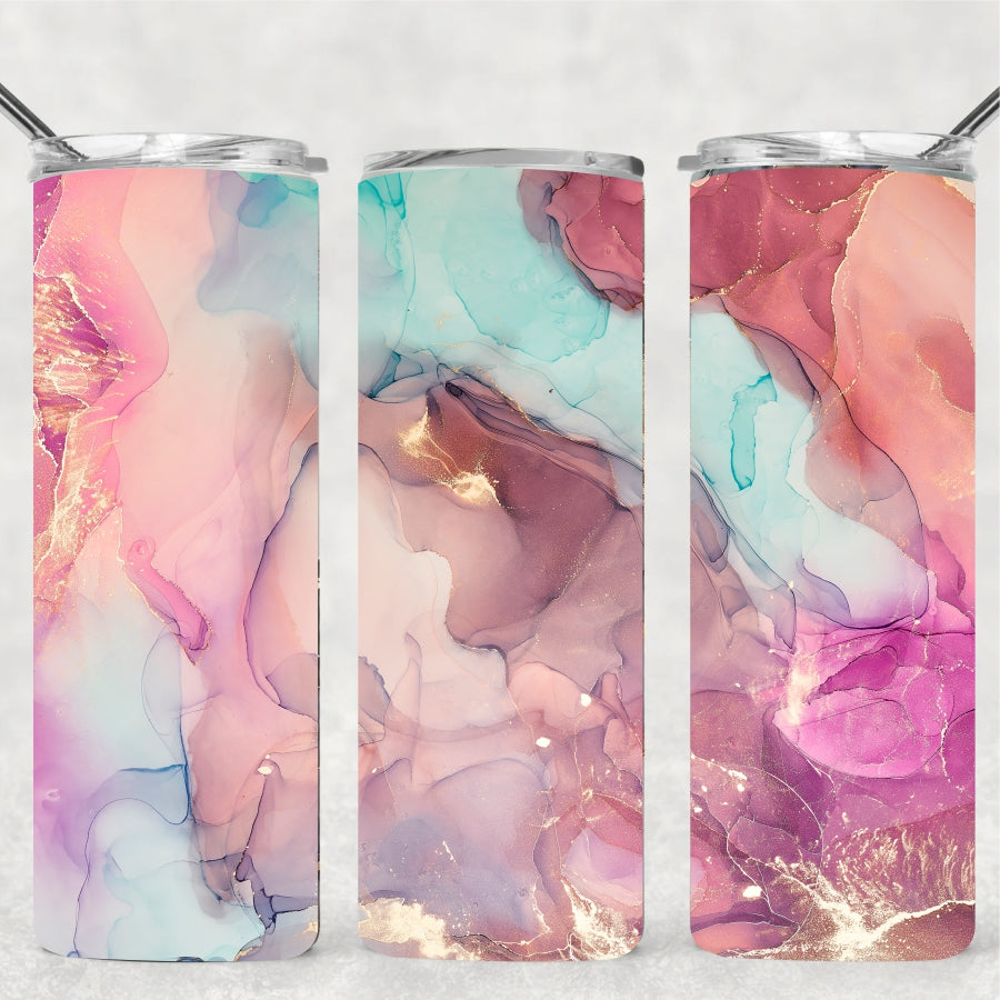 Pink Marble Tumbler