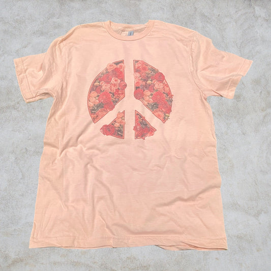 Vintage Flower Peace Sign