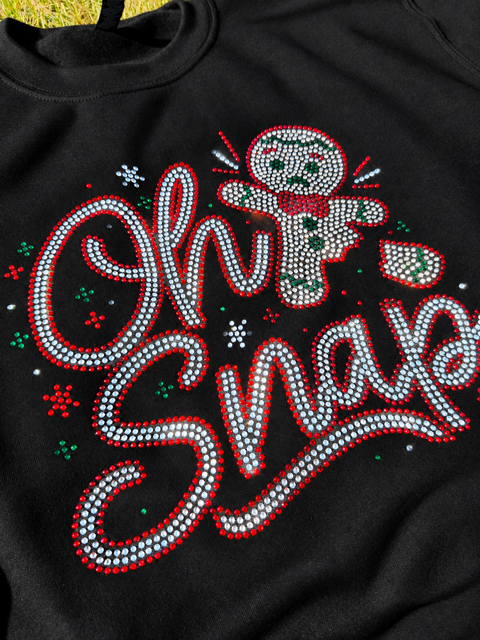Oh Snap Rhinestone Crewneck